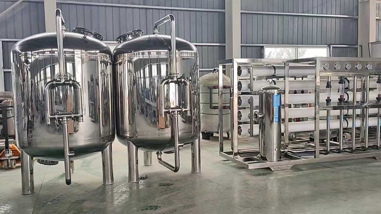 皇姑全不锈钢10T双级反渗透设备饮料厂定制